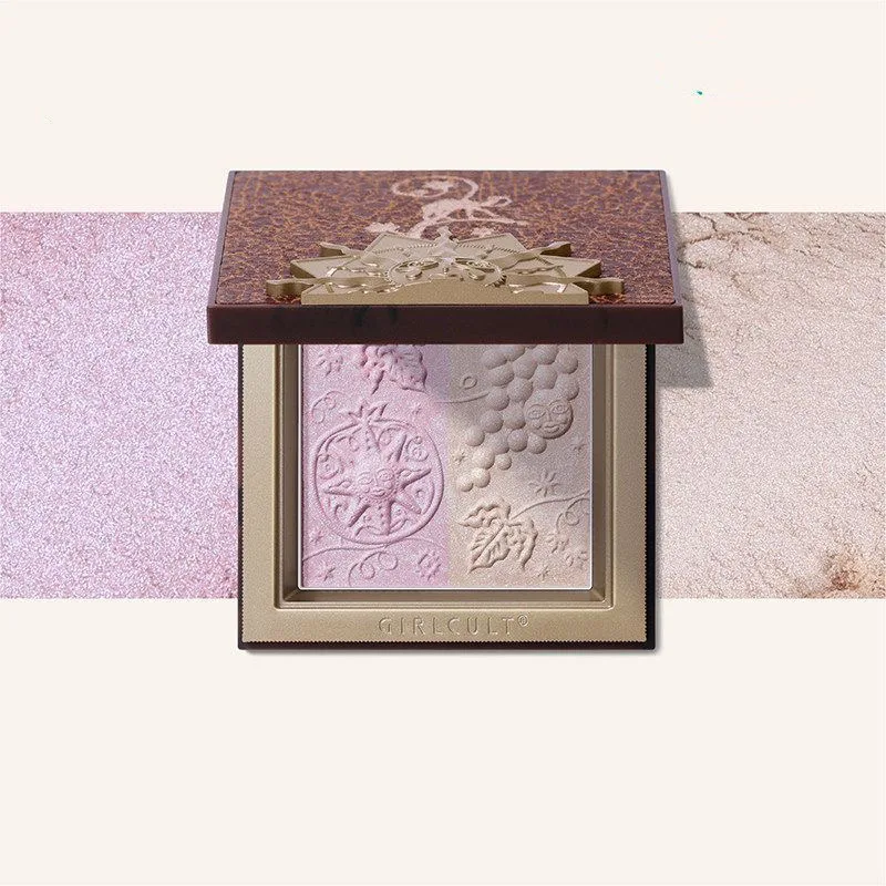 GIRLCULT Highlighter & Finishing Setting Powder Expansive Brightening Shade,Natural Glow,Pore-Blurring Makeup Face Powder