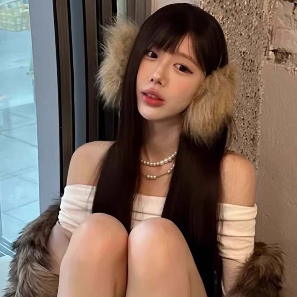 مريحة Y2K فو فرو المنك غطاء للأذنين لينة يندبروف غطاء للأذن تدفئة الأذن مكافحة الباردة الشتاء رشاقته إيرفلاب زوجين