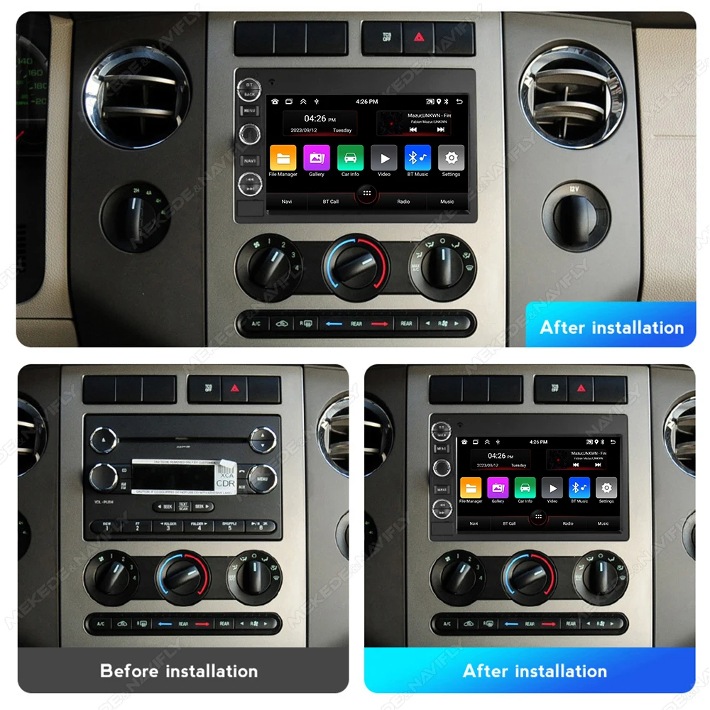 Android Auto Car Radio Stereo 7 Inch WIFI GPS RDS Wireless CarPlay Retain SWC For Ford F150 F250 F350 Escape Explorer Edge E150