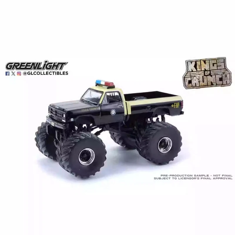 GreenLight 1:64 스케일 1983 RAM W350 플로리다 하이웨이 패트롤 합금 시뮬레이션 자동차 모델 컬렉션 디스플레이 장식 장난감 선물
