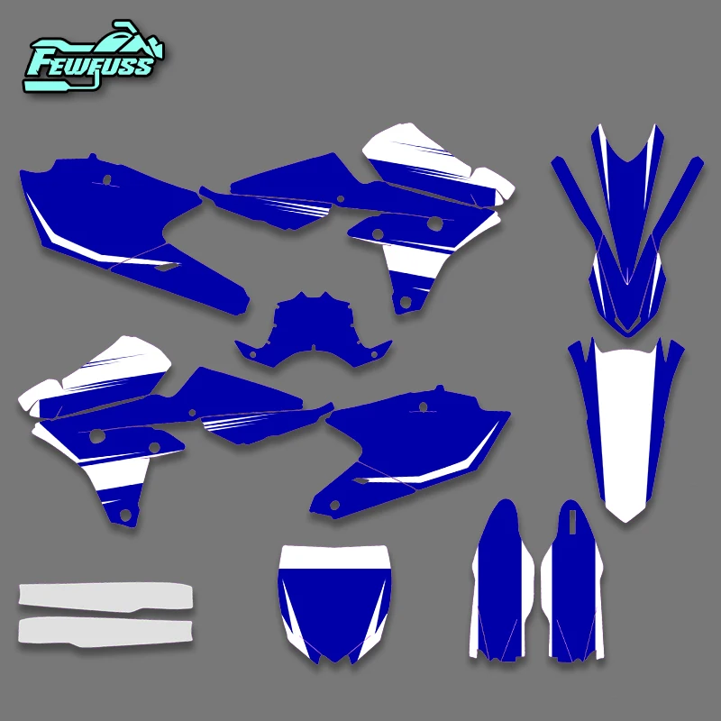 Fewfuss For Yamaha YZ250F 2014-2018 YZ250FX WRF250 2015-2019 YZ450F 2014-2017 Motorcycle Graphics Decals Stickers Kit Custom 02