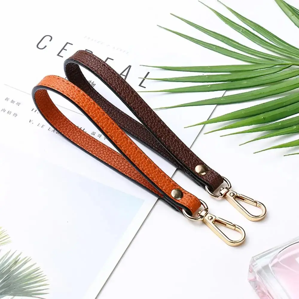 Fashion PU Leather Bag Wrist Strap Solid Color Replacement Bag Strap Handle Soft Wallet Belt Women