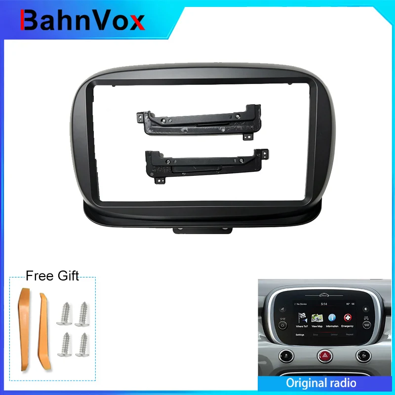 10 inch Android Car Radio frame for Fiat 500X 2014 - 2020 2din Stereo GPS Fascia bezel Panel Adapter wire
