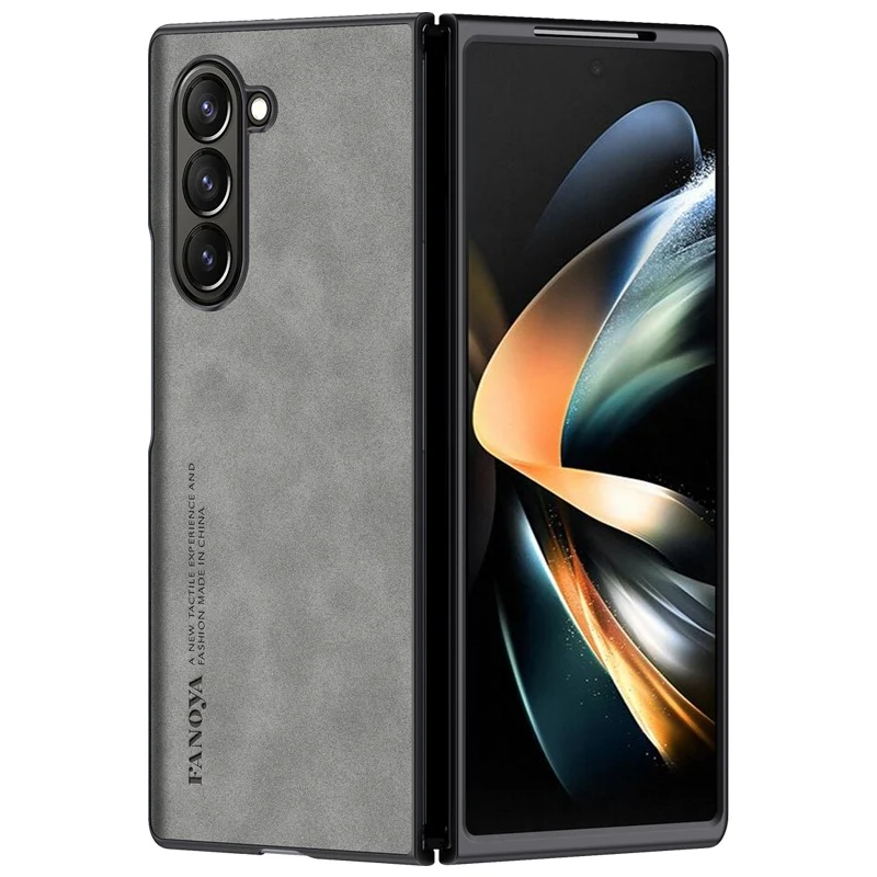 For Galaxy ZFold 5 4 Luxury Sheepskin Leather Shockproof PC Hard Case For Samsung Galaxy Z Fold 5 4 3 2 Phone Case Cover Coque
