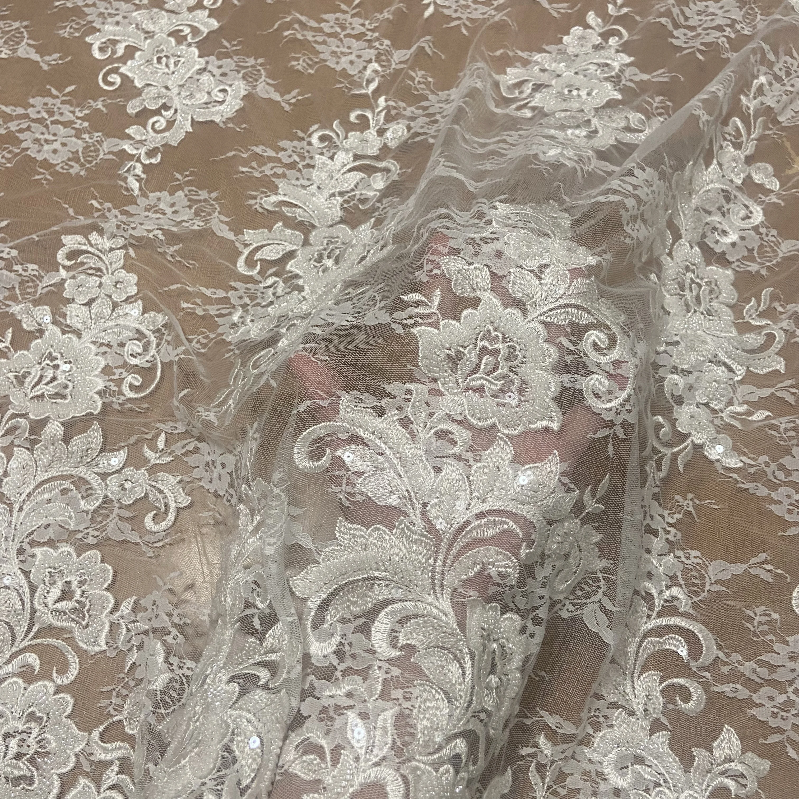 New Bead Tube Embroidery Advanced Fabric ,Suitable For Wedding Dresses And Evening Gowns Private Custom