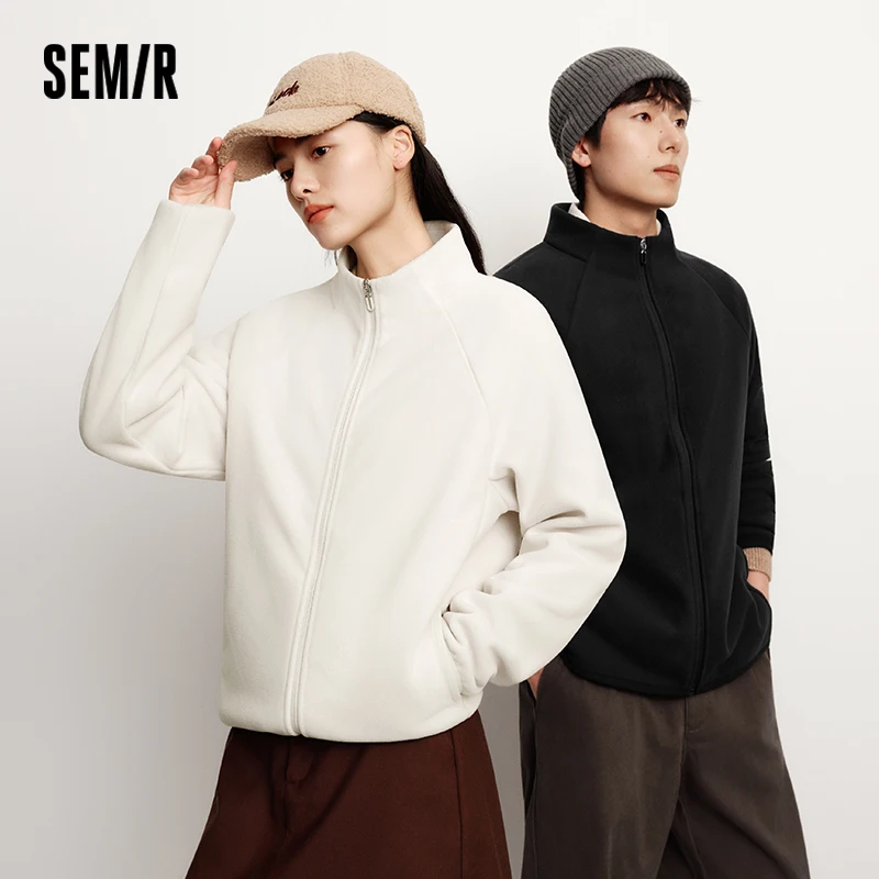 Giacca in pile Semir unisex 2025 Autunno Inverno Nuovo colletto alla coreana Fodera calda in pile Abbigliamento da uomo e da donna