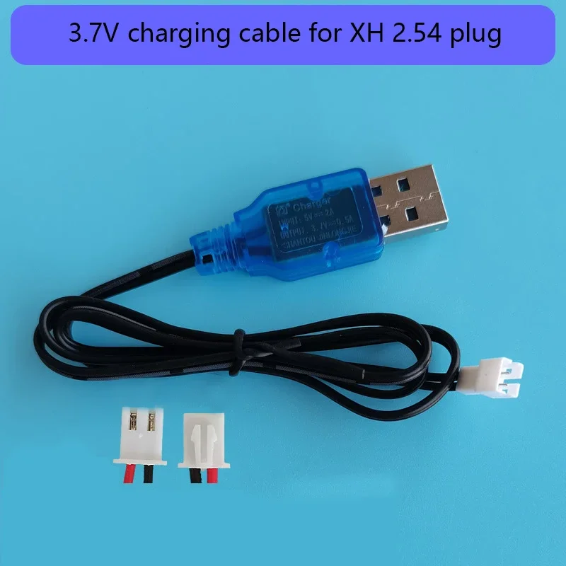 USB 충전 케이블 XH 2.54 플러그/PH2.0 플러그 충전기, 3.7V 배터리 충전기 보호 표시등 포함