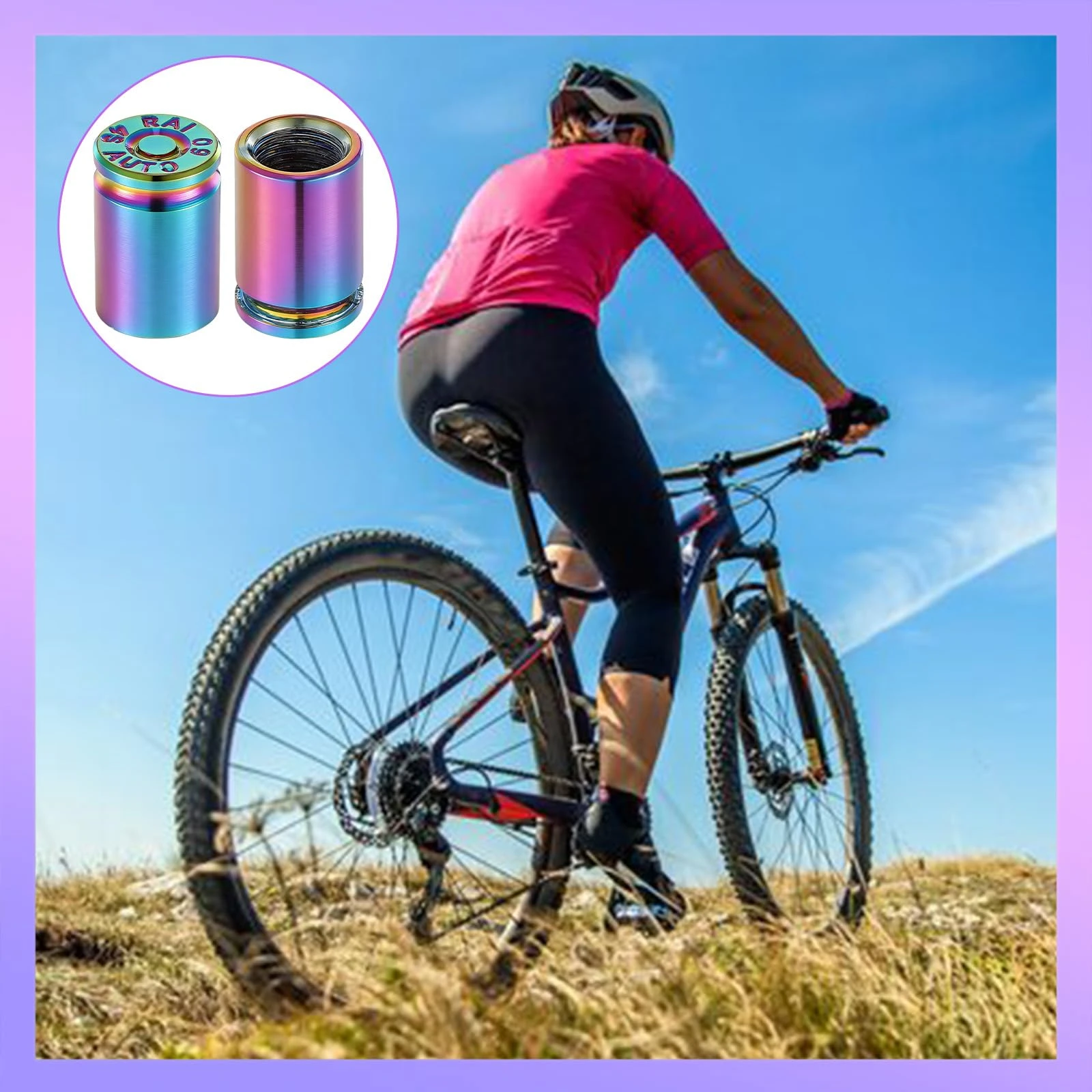4PCS Valve Stem Covers, Aluminum Alloy Valve Stem Caps, Universal Dustproof Tire Air Stems Covers for Cars SUV Trucks Bikes view 5