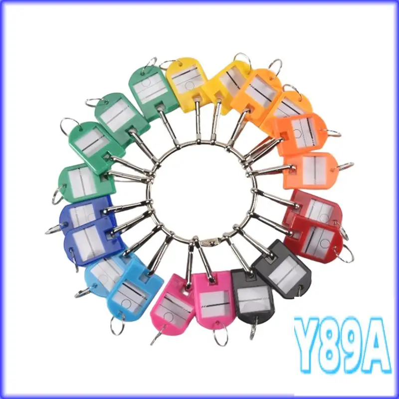 

GO-Portable Metal Ring Key Organizer Durable In Use Reusable With 20 Spring Hooks & Key Tags With Ring And Label Window