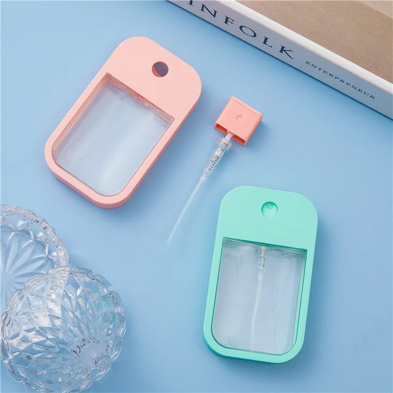 1 Pcs 45ml Colorful Push Spray Bottle Fine Mist Portable Perfume Plastic Dispensing Bottle Card Alcohol Bottle