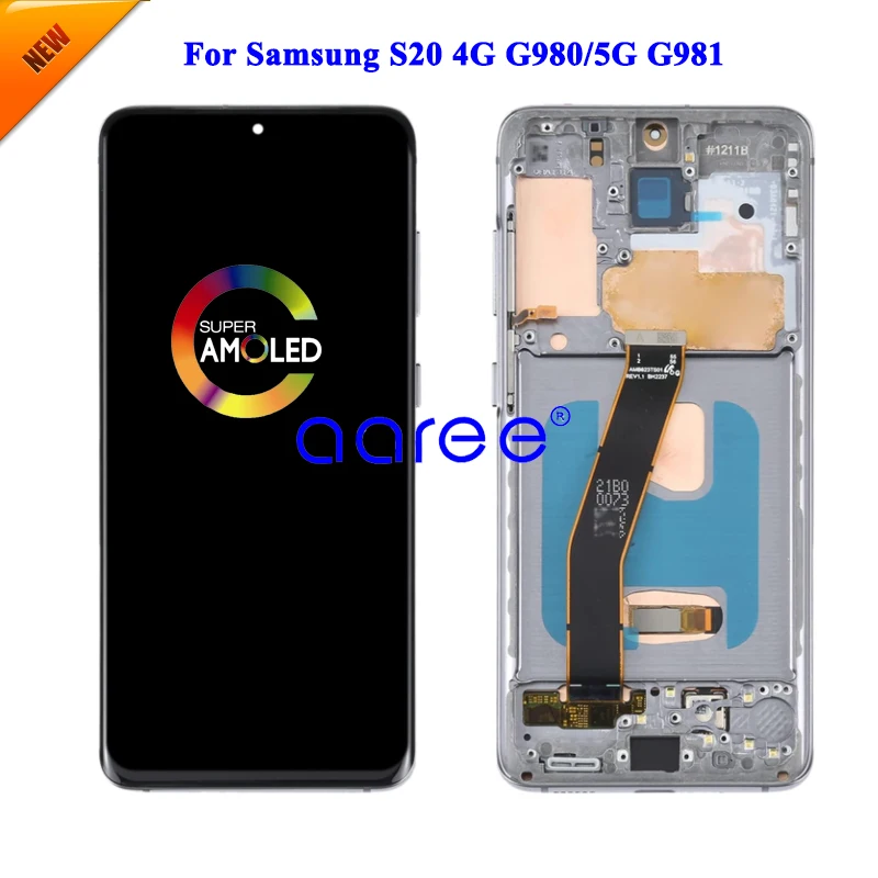 AMOMLED OLED LCD Screen  For Samsung S20 LCD G980 LCD For Samsung S20  G981  LCD Screen Touch Digitizer Assembly