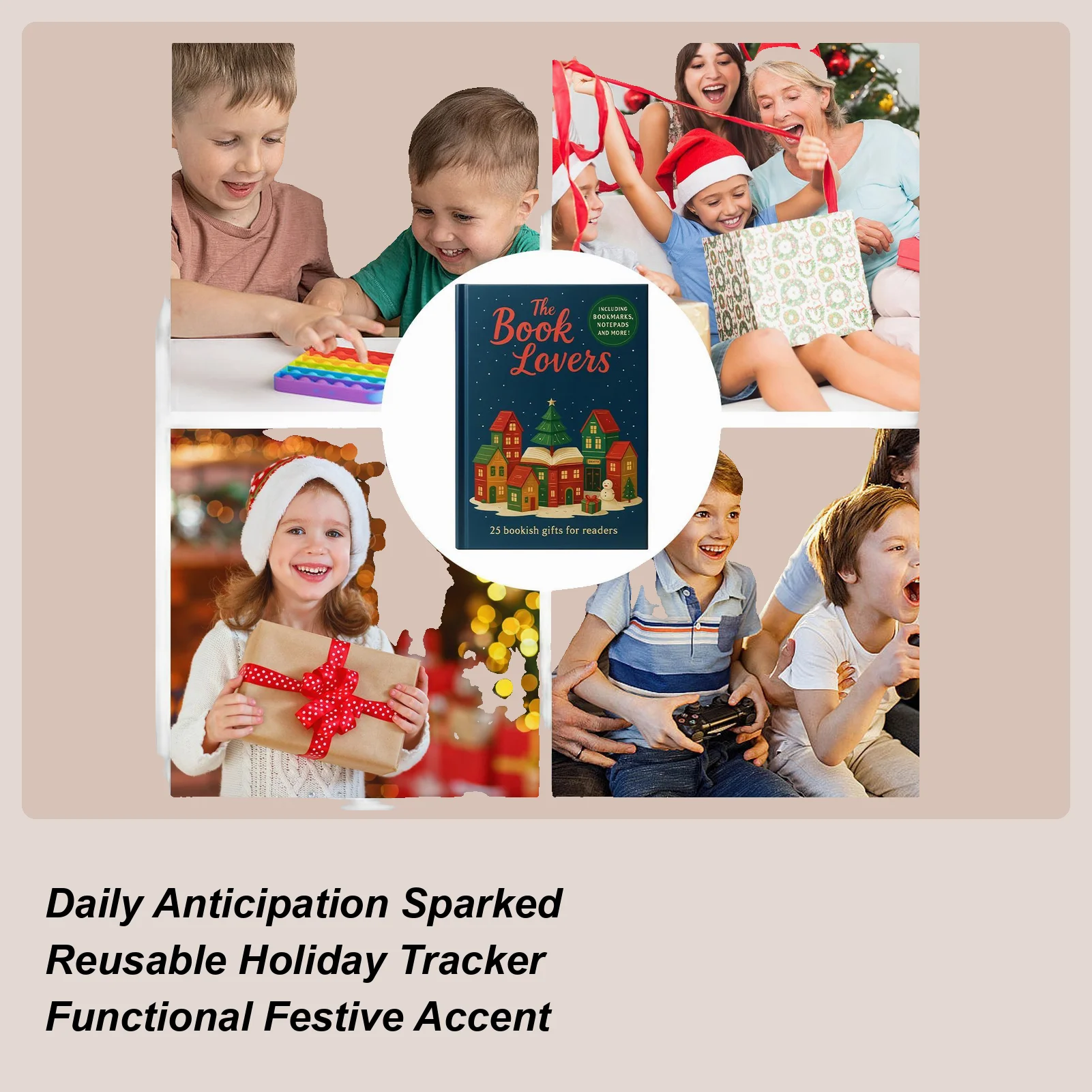 

Рождественский календарь Адвент 2025 25 дней Рождественский акриловый орнамент для любителей книг 2025 Коллекционный кулон Праздничный декор для читателей