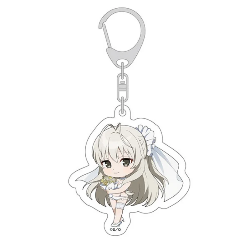 Anime Yosuga No Sora Dome-Nee Wedding Veil Ver Q-Style Acrylic Pendant Keychains Bag Decorations Festivals Gifts