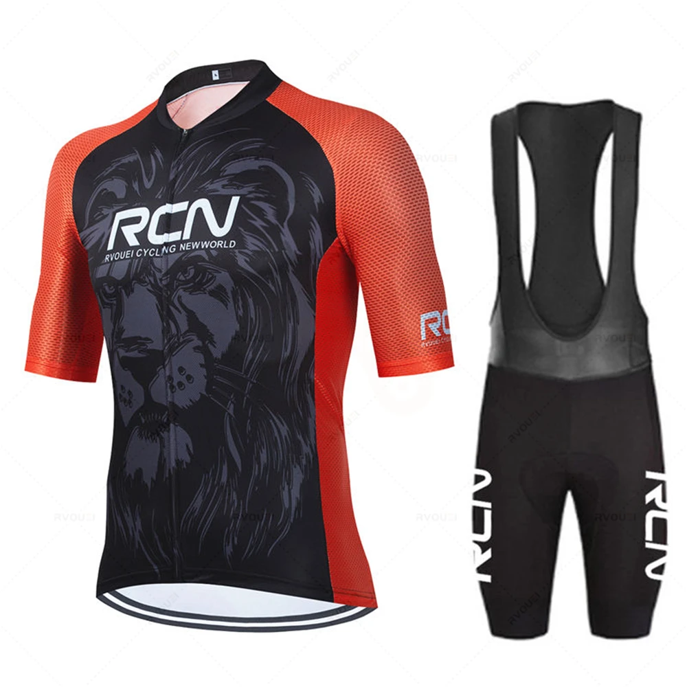 Rvouei Fahrradtrikot-Set Sommer-Radsportbekleidung MTB Fahrradbekleidung Uniform Maillot Ropa Ciclismo Herren-Fahrradanzug Hombre