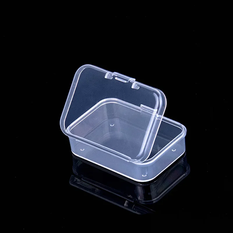 Mini Boxes Rectangle Clear Plastic Jewelry Storage Case Container Packaging Box for Earrings Rings Beads Collecting Small Items