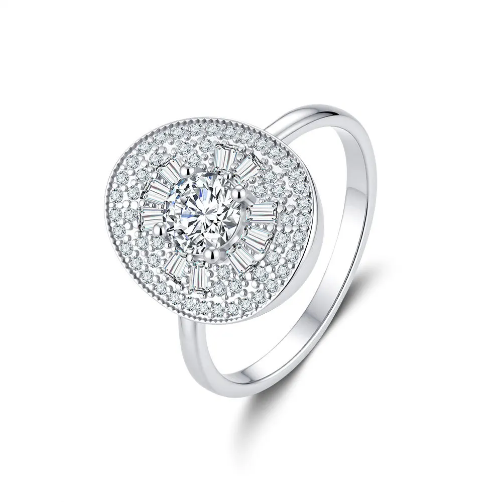 

Apaison Luxury Sparkling 0.5 Carat Moissanites Women's Wedding Band Ring - 925 Sterling Silver Engagement Party Jewelry Gift 5~9