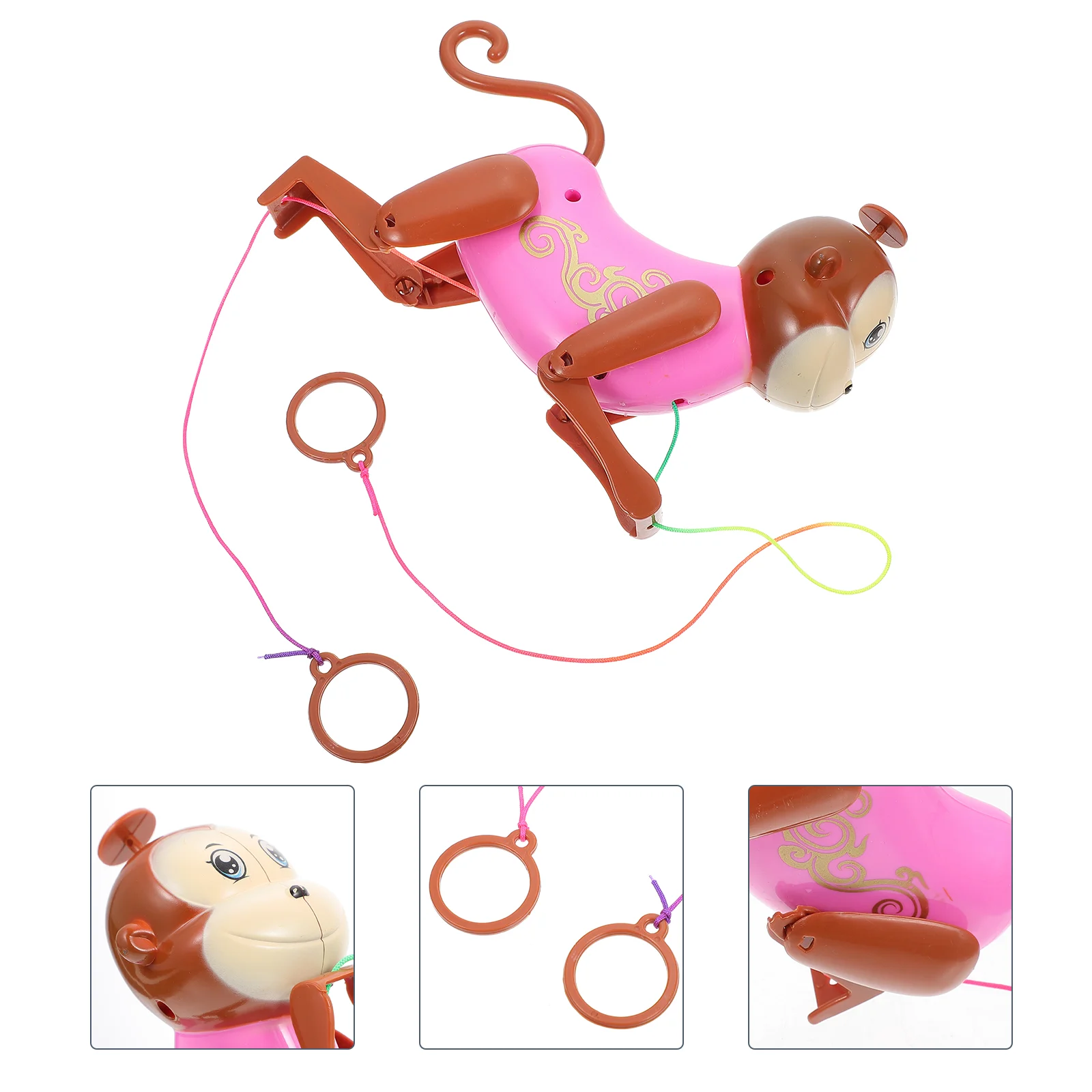 

Climbing Rope Monkey Child Toys Children’s Jungle Animals Plastic Plaything Manual Pulling