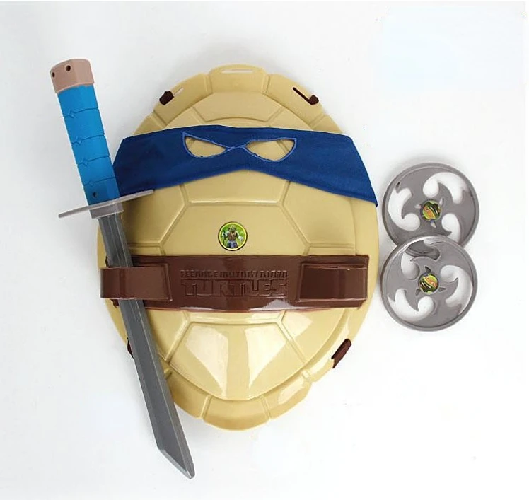 Ninja Turtles Turtle Shell Raphael Leonardo Da Vinci Donatello Weapon Turtle Shell Set Cosplay Halloween Children\'s toy gifts