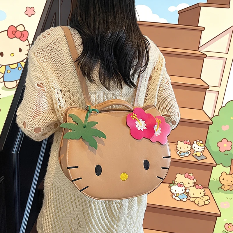 

Hello Kittys Crossbody Bag Cartoon Backpack New Three-Dimensional Portable Shoulder Bag Bags for Woman Girl Gift