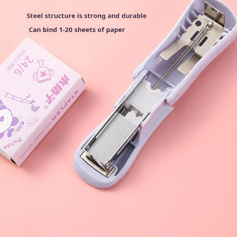 Mini office stapler set Easy to peel off Quick binding Sturdy construction Suitable for school Home or office...