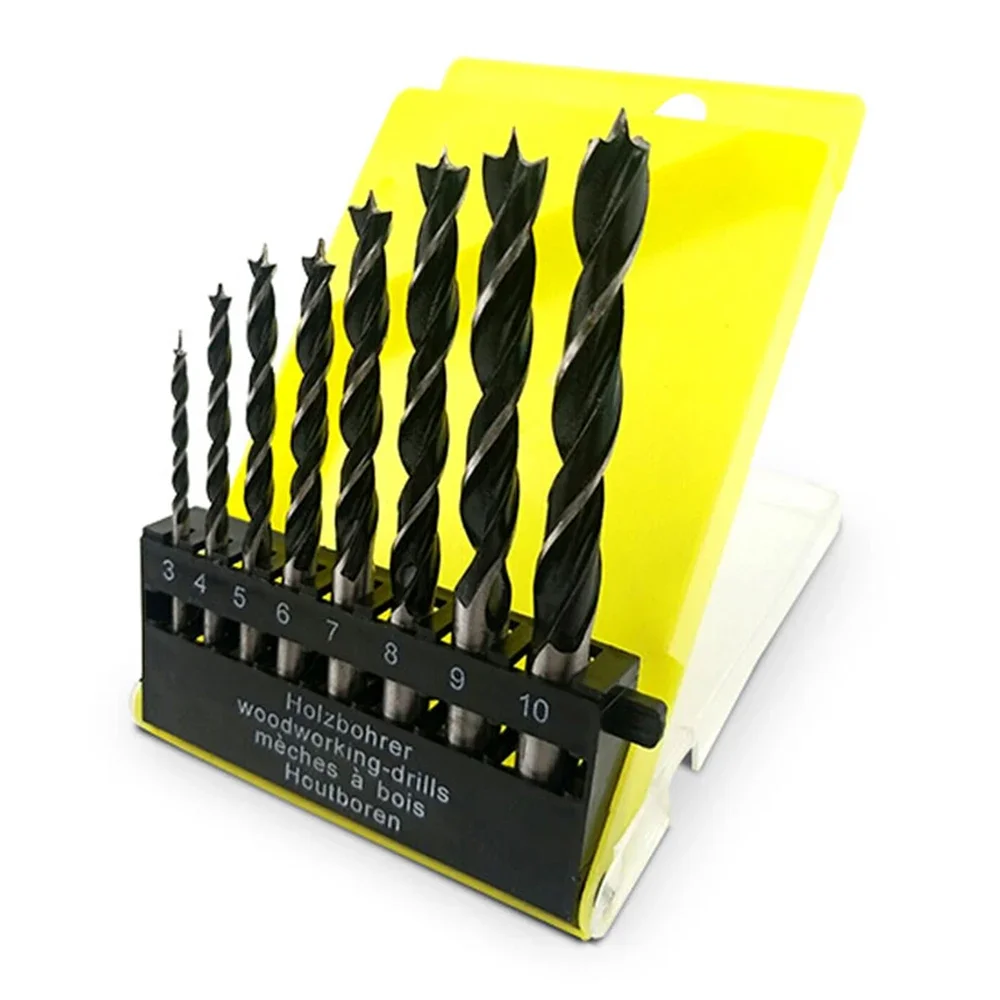 

8pc3-10mm three-point woodworking drill DC branch drill drilling electric drill bit drilling Fried Dough Twists