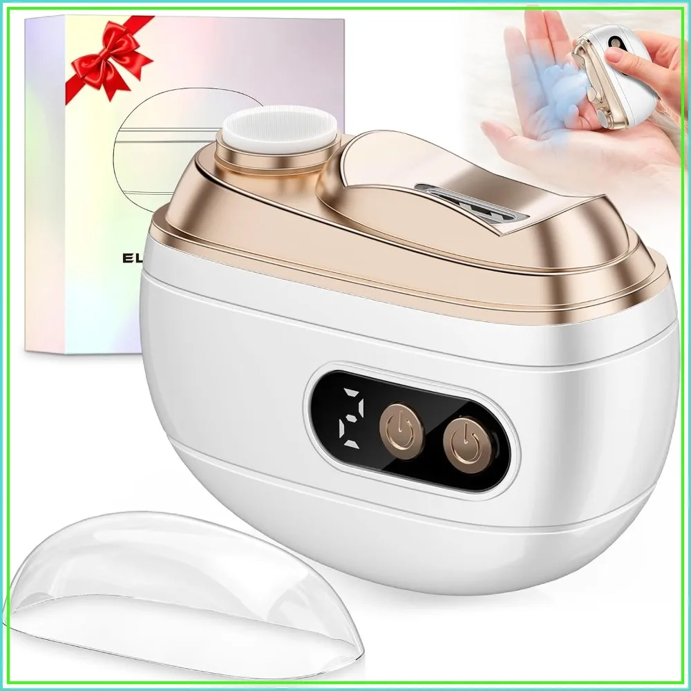 Upgraded 3-in-1 Electric Nail Clipper: Rechargeable, LED Light, Clip Storage for Baby Kids Seniors Adults