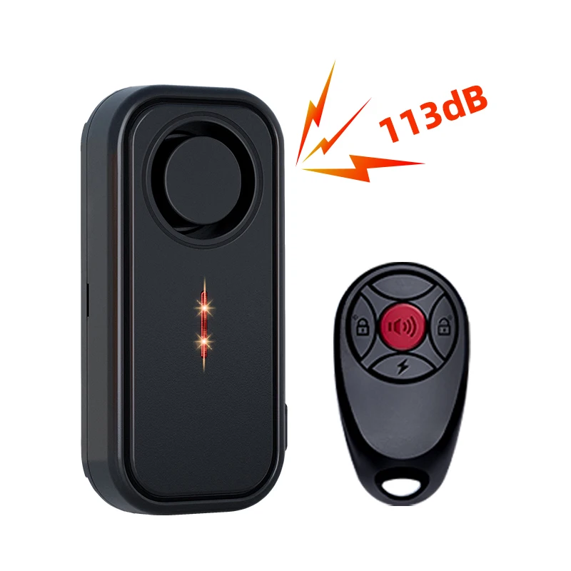 Loud 113dB Wireless Anti-Theft Vibration Bike Security Alarm Waterproof Vibration Detector Alarm 3D Displacement