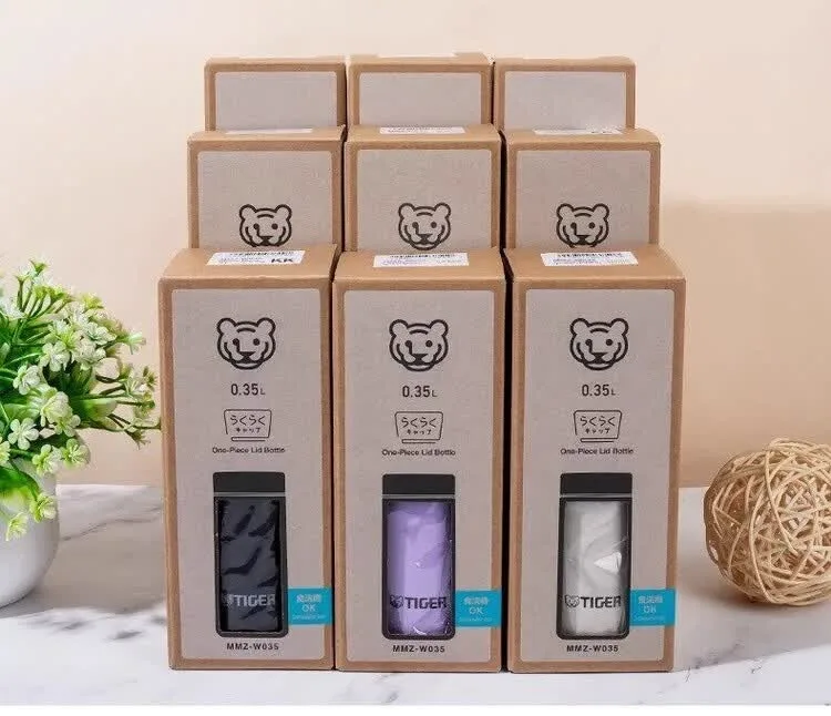 TIGER MMZ‑W035 350ml Portable Vacuum Thermos Bottle Imported Stainless Steel Dishwasher‑Safe Drinking Cup For Office Travel