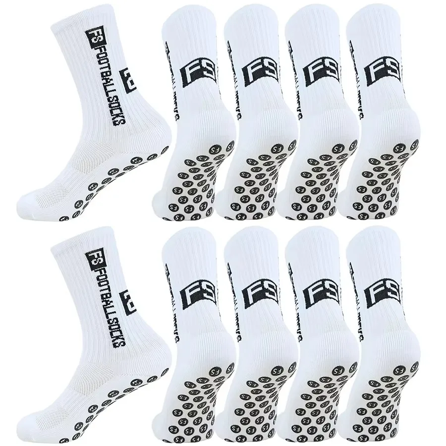 3/1 Paar Nieuwe Stijl FS Voetbalsokken Ronde Siliconen Zuignap Grip Anti Slip Voetbalsokken Sport Mannen Vrouwen honkbal Rugby Sokken