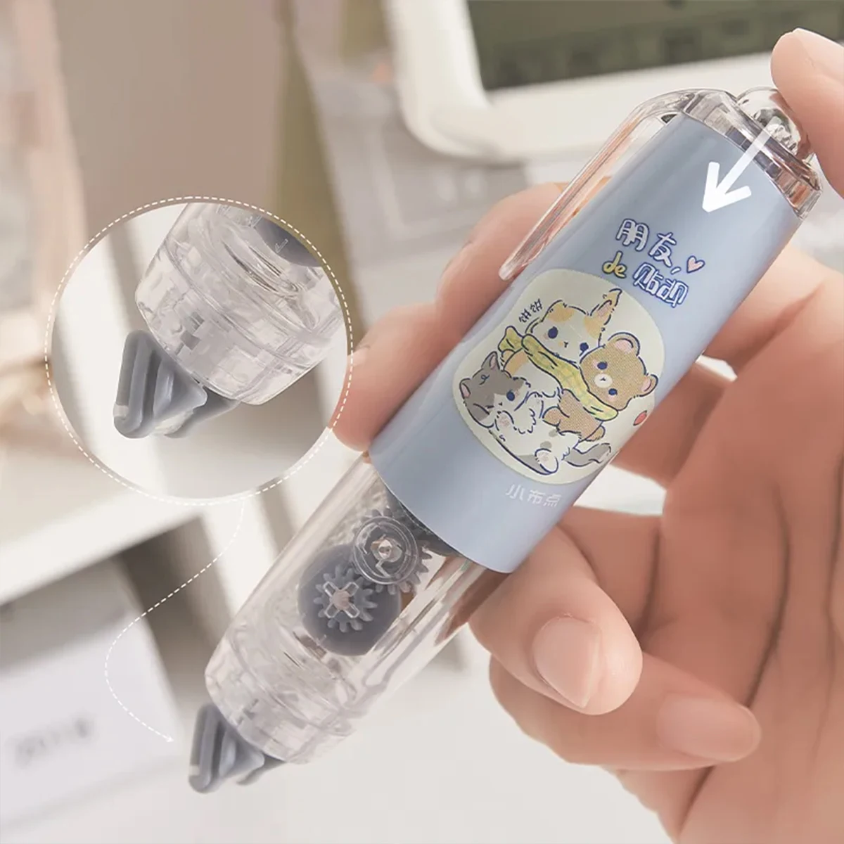 2Pcs 5M cute glue points can be replaced with double sided tape, to correct student supplies errors