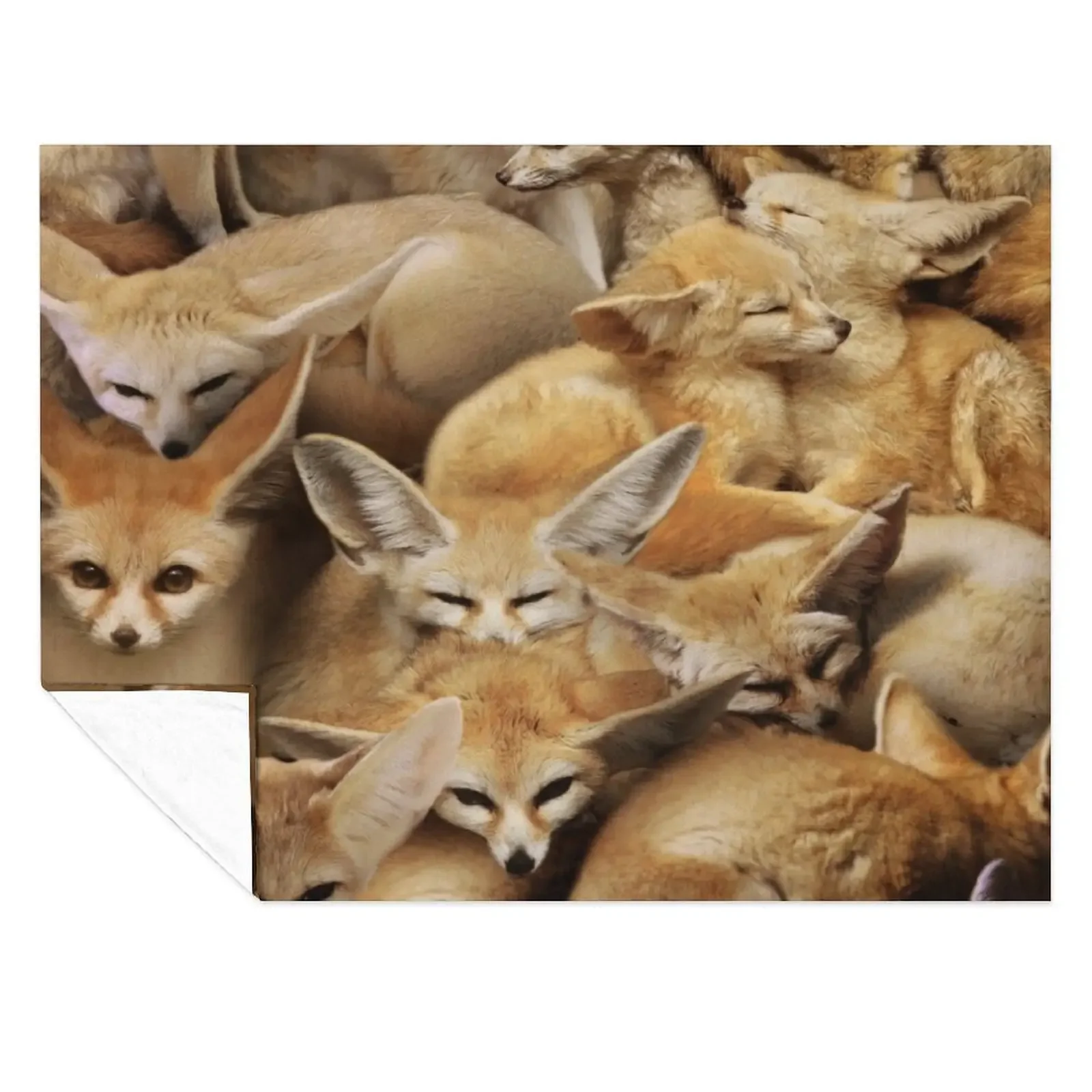 

Fennecs Throw Blanket Winter beds For Decorative Sofa Luxury Throw Furry Blankets