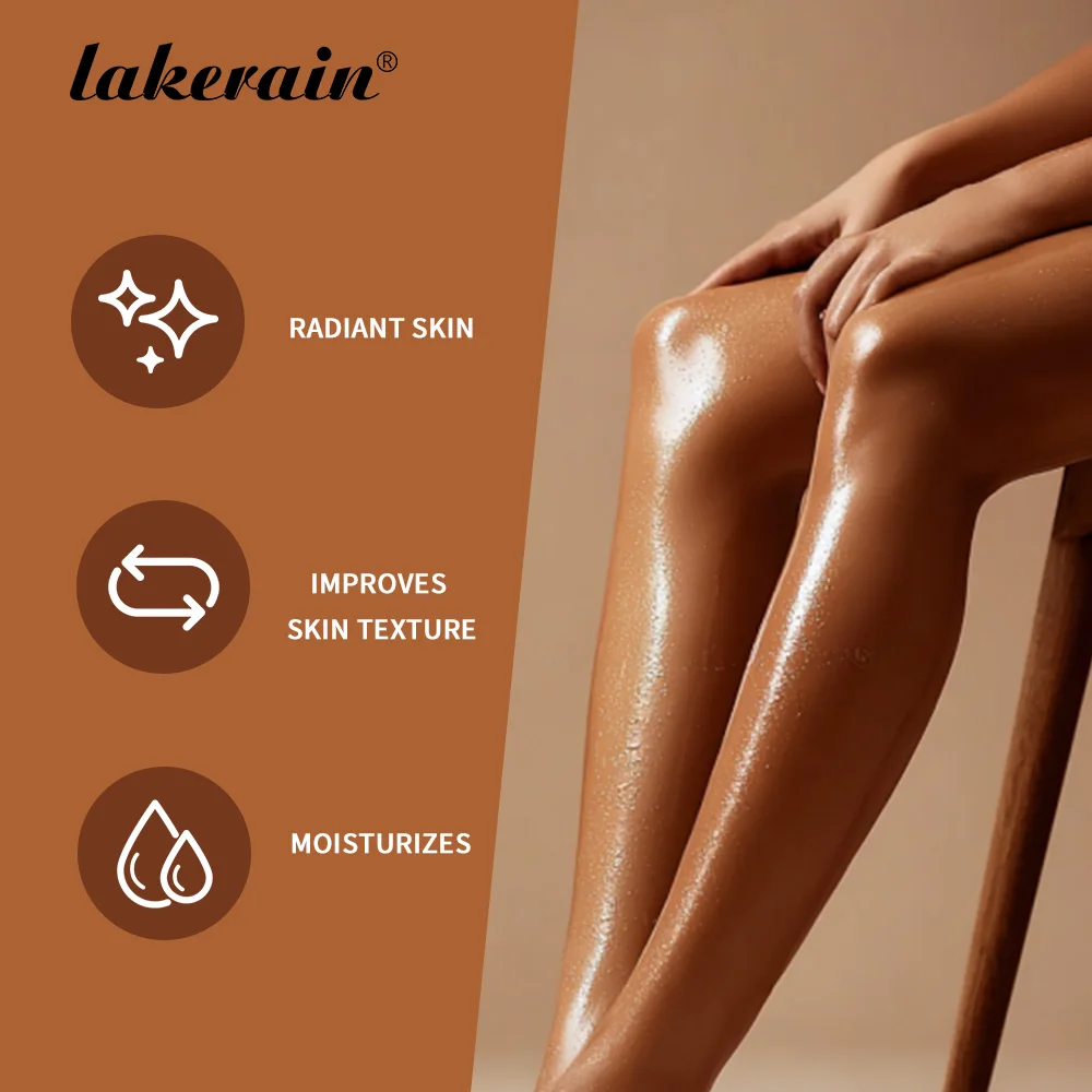 Lakerain زيت جل الجسم بالكاكاو للعناية بالبشرة ترطيب عميق 200 مللي زيت الجسم زبدة الكاكاو ترطيب راديان لجميع أنواع البشرة #6