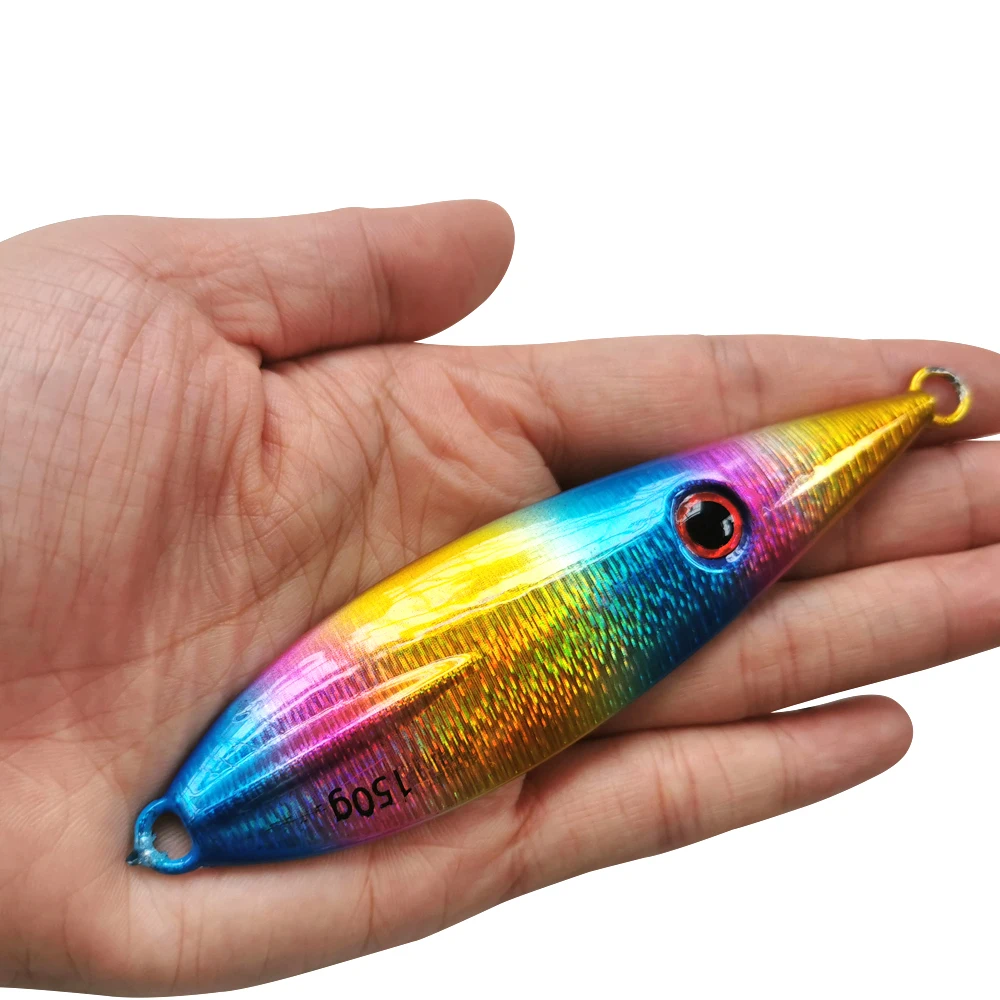 1PC Slow Metal Jig Fishing Lure Luminous Sinking 150g Falling Jigging Lure Hard Bait Fishing Tackle pesca Fishing Lure