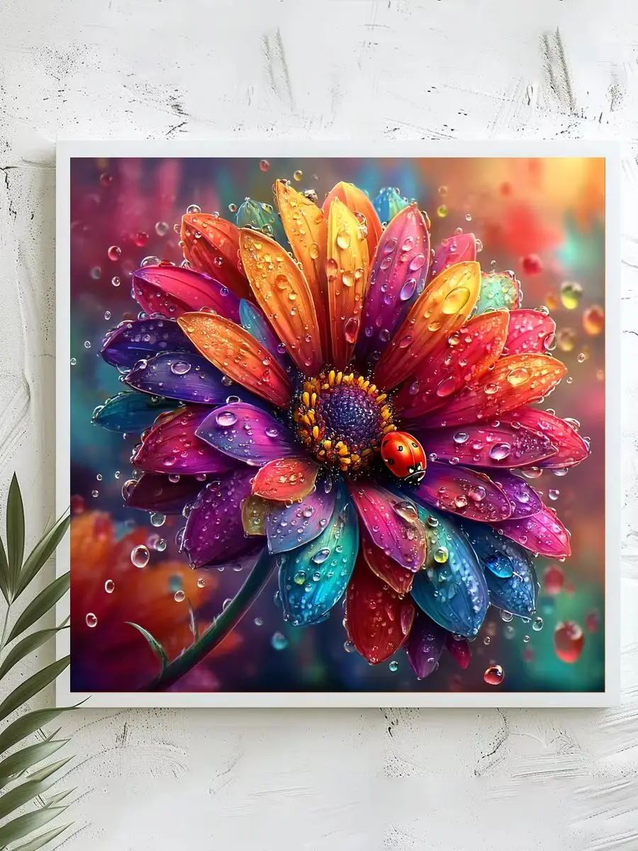 1 Stück 40x40 cm/15,74 Zoll, 11CT/14CT Kreuzstich-Set, DIY Valentinstagsgeschenk, Stickerei-Set für Festivals, Blumen – Detail 1