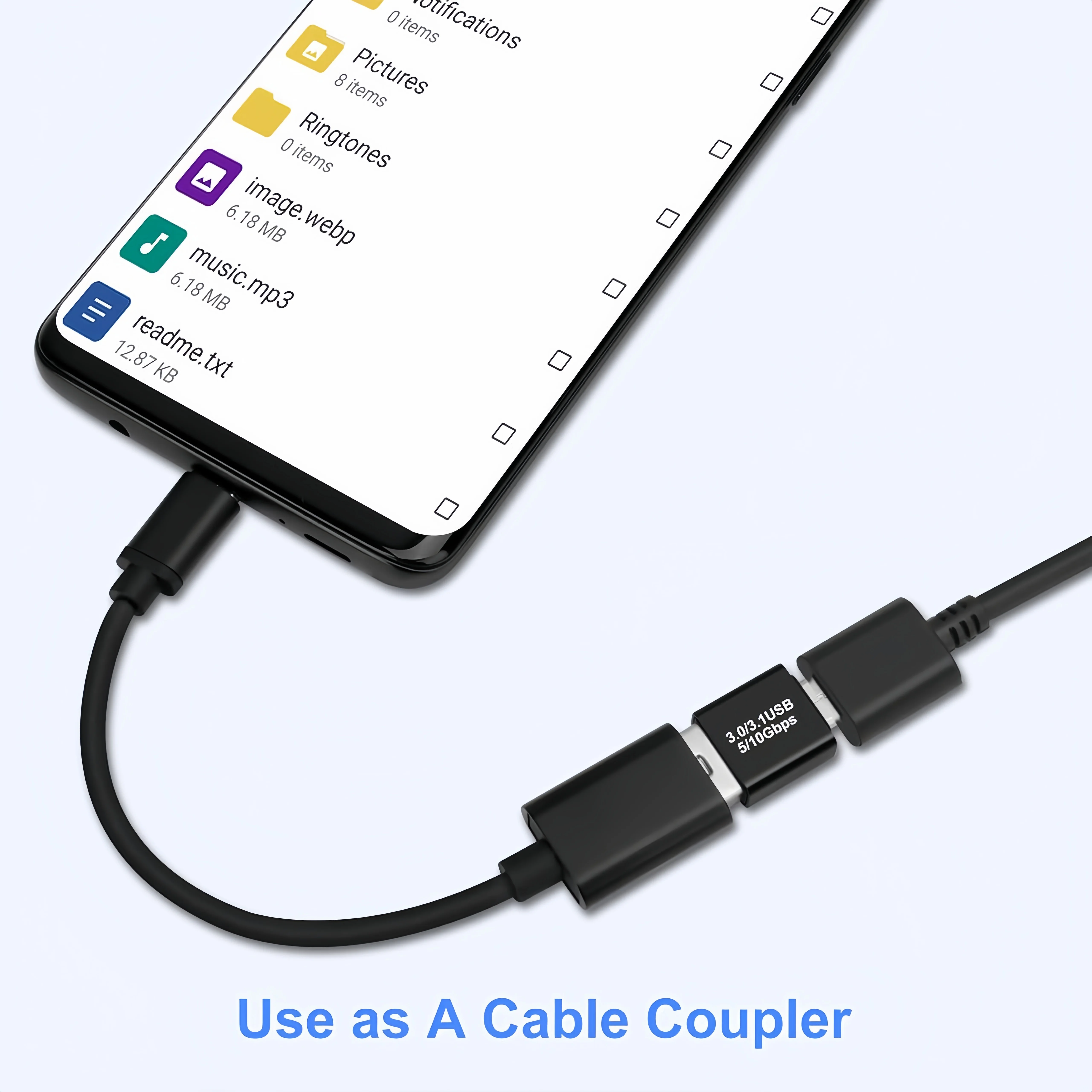 10PCS Hot Selling USB 3.1 Male To USB-C Male Adapter USB C/Type-C Male Converter Compatible With Computers Laptops Phones