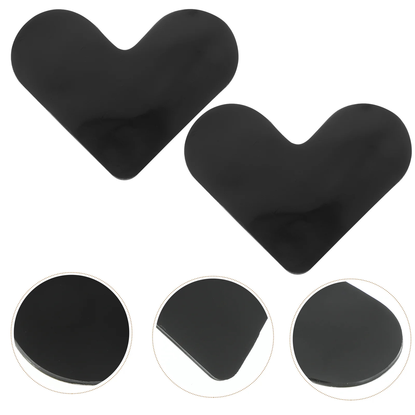 

12 Pcs Curly Double Sided Tape Carpet Holder Black Rug Pu Sticker For Hardwood Floors