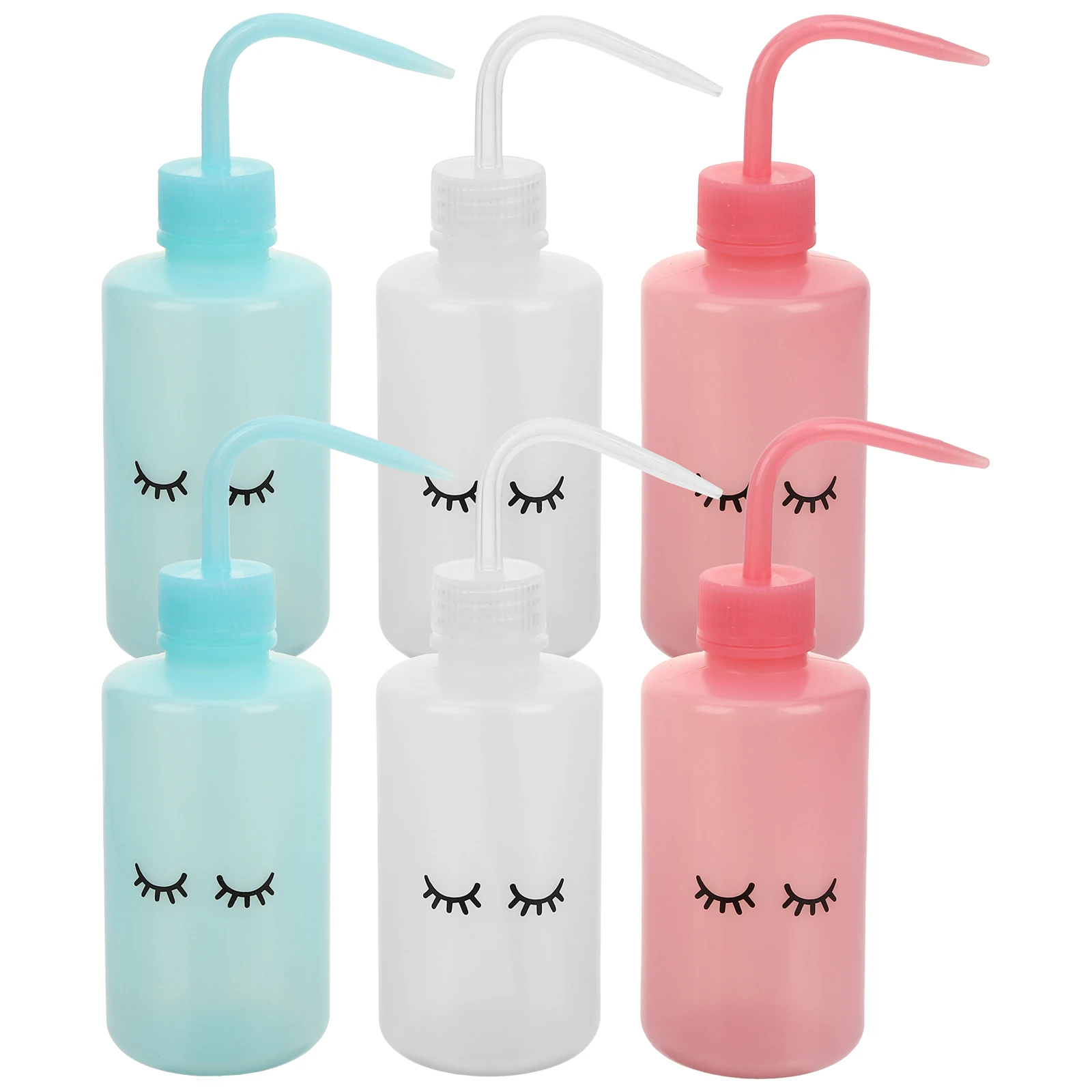 

6pcs Elbow Bottle Squeeze Wash Bottles Transparent Each Small Lightweight Store Fill Water Liquids
