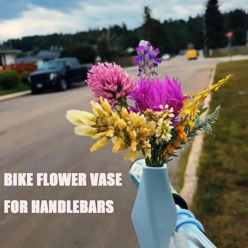 Motorcycle Vase Motorcycle Flower Vase For Handlebars Silicone Removable Vase Charm Mini Accessories Handlebar Vase Decoration