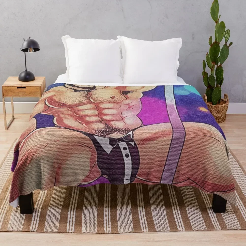 Gay stripper hairy hunk Throw Blanket Quilt Multi-Purpose Blankets For Bed Blankets