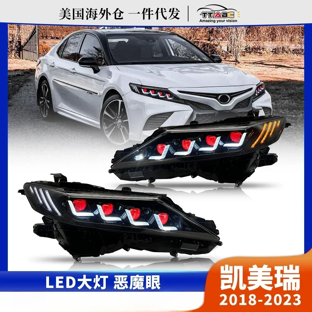 

Suitable for Camry 2018-2022 US version European version headlight assembly with devil eye four-through headlights