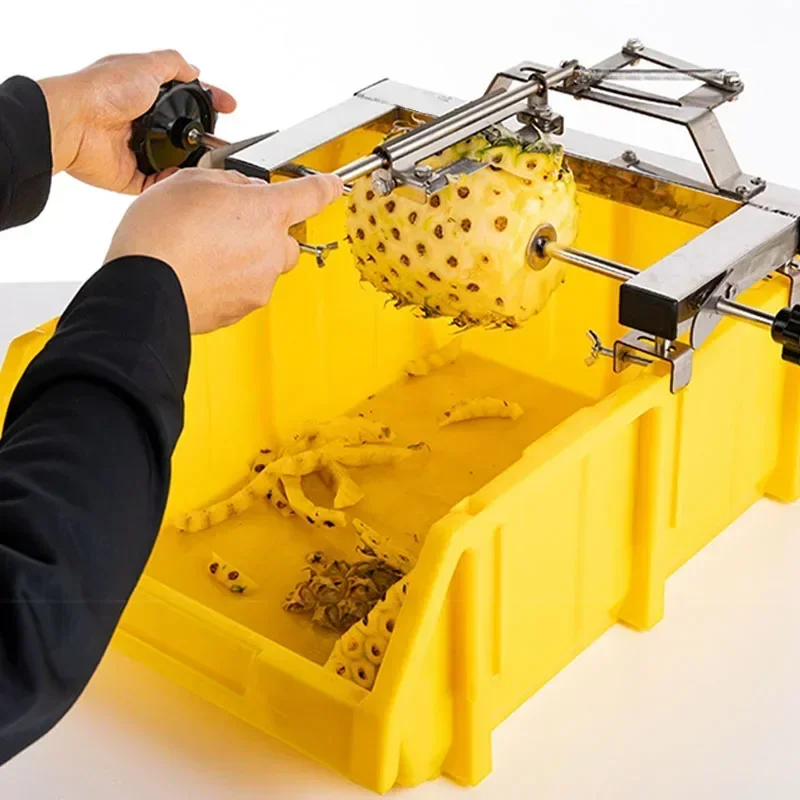 

Upgrade New Pineapple Knife Artifact Peeling Machine Stainless Steel Automatic Pineapple Eye Removal Knife Clip Set Tool Machine