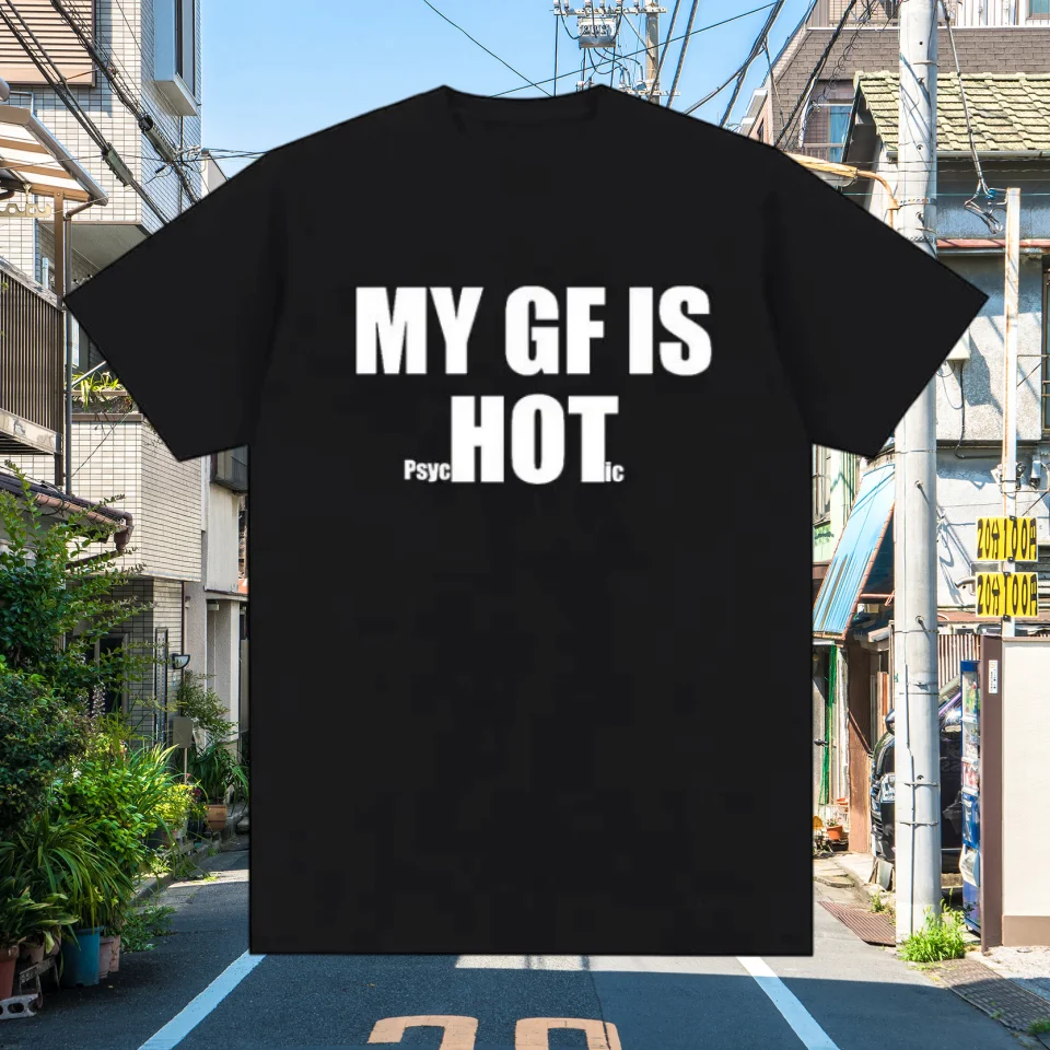 

Умная повседневная футболка My Gf Bites Fun Pattern для мужчин и женщин, уличные хлопковые футболки высокого качества, летние осенние футболки большого размера