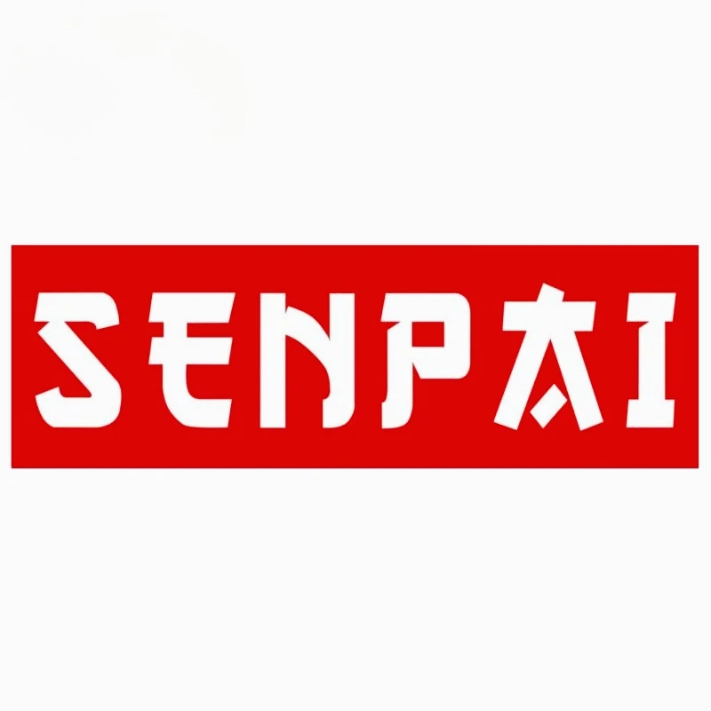 

Наклейки для украшения автомобиля ДЛЯ Senpai, автомобильные наклейки, наклейка на лобовое стекло мотоцикла, водонепроницаемые забавные аниме-наклейки, 20 см, PVCKK