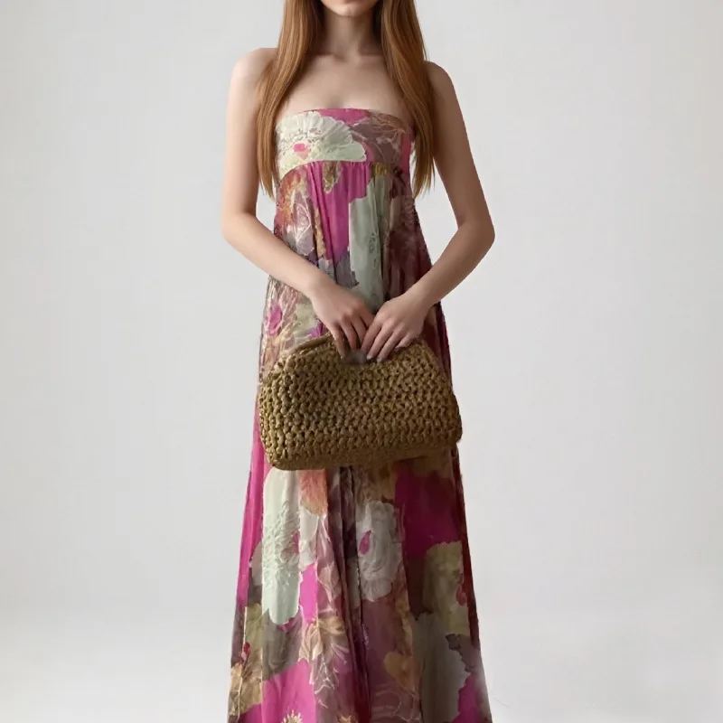 2025 New Summer Women's Fashion Sleeveless Printed Casual Dress