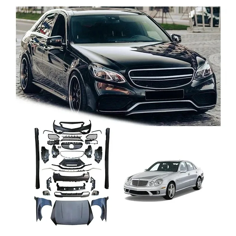 Car Modification Bumper Grille Upgr Body Kit For E-Class W212 Late Change To E63  2010-2015