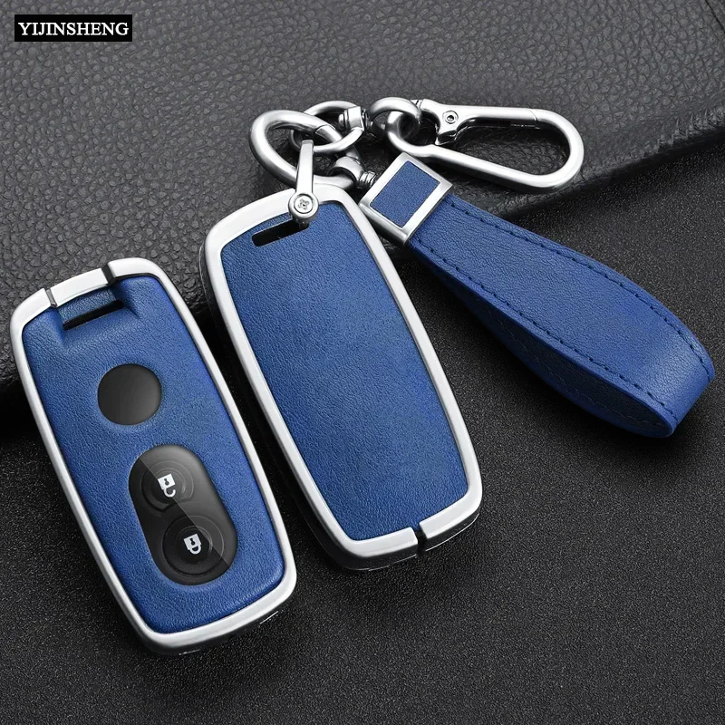 Zinc Alloy+ Leather Car Key Case Cover for Suzuki Grand Vitara SX4 S-Cross XL-7 kuyucha sch4 Swift 2007-2010 Remote Protector