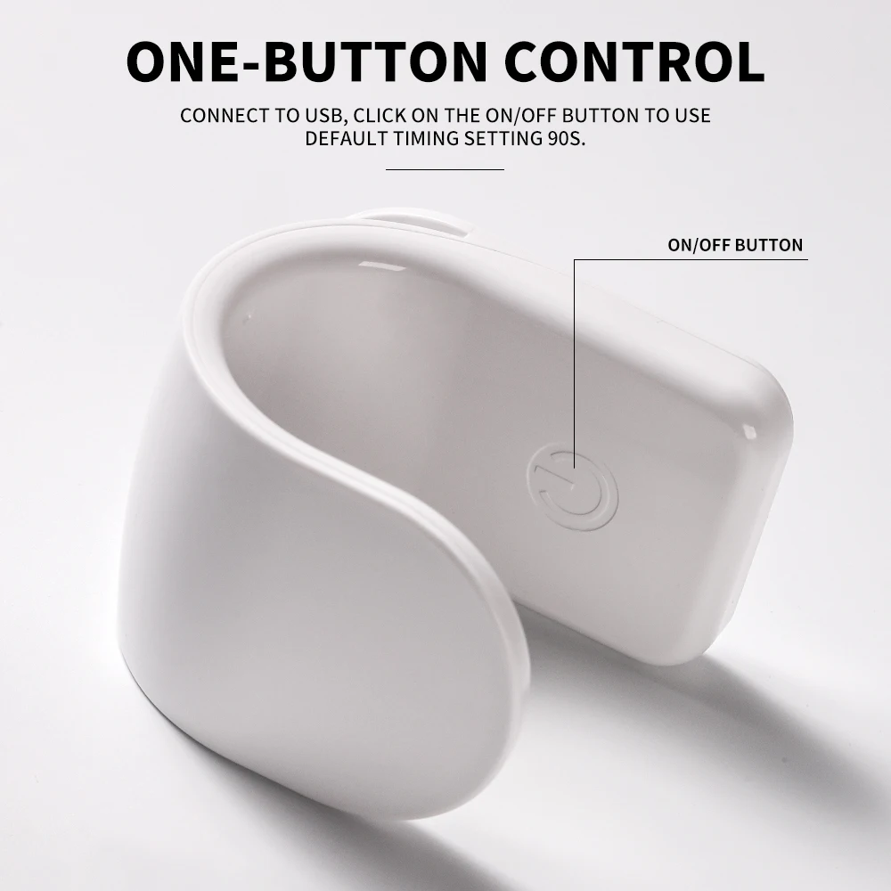 Mini secador de uñas en forma de Q, lámpara UV de 6LED, USB, diseño conveniente, un solo dedo, adecuado para esmalte de Gel, herramientas de manicura