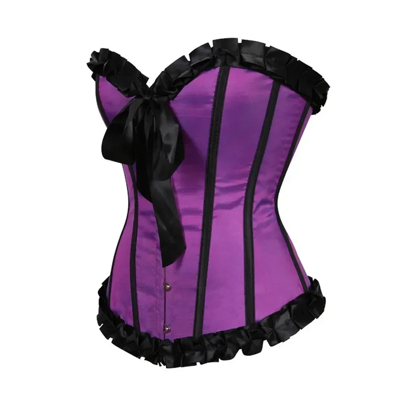 Corset Bustier Sexy Baleiné en Satin à Lacets – photo 4