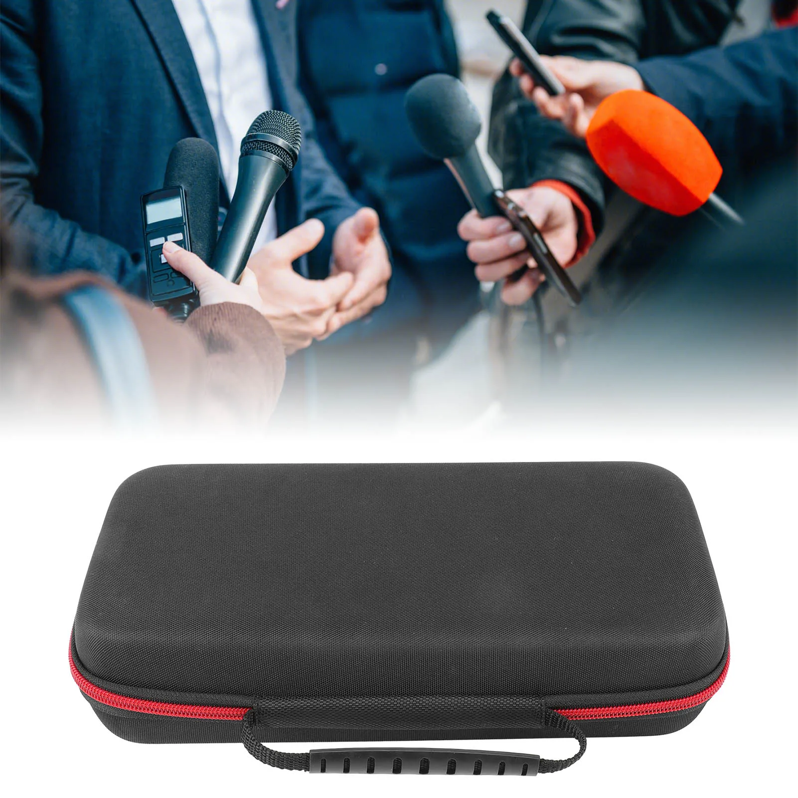Microphone Carry Bag Microphone Storage Bag Microphone Storage Box Shockproof Drop Proof EVA  Bag Wireless Microphone Case