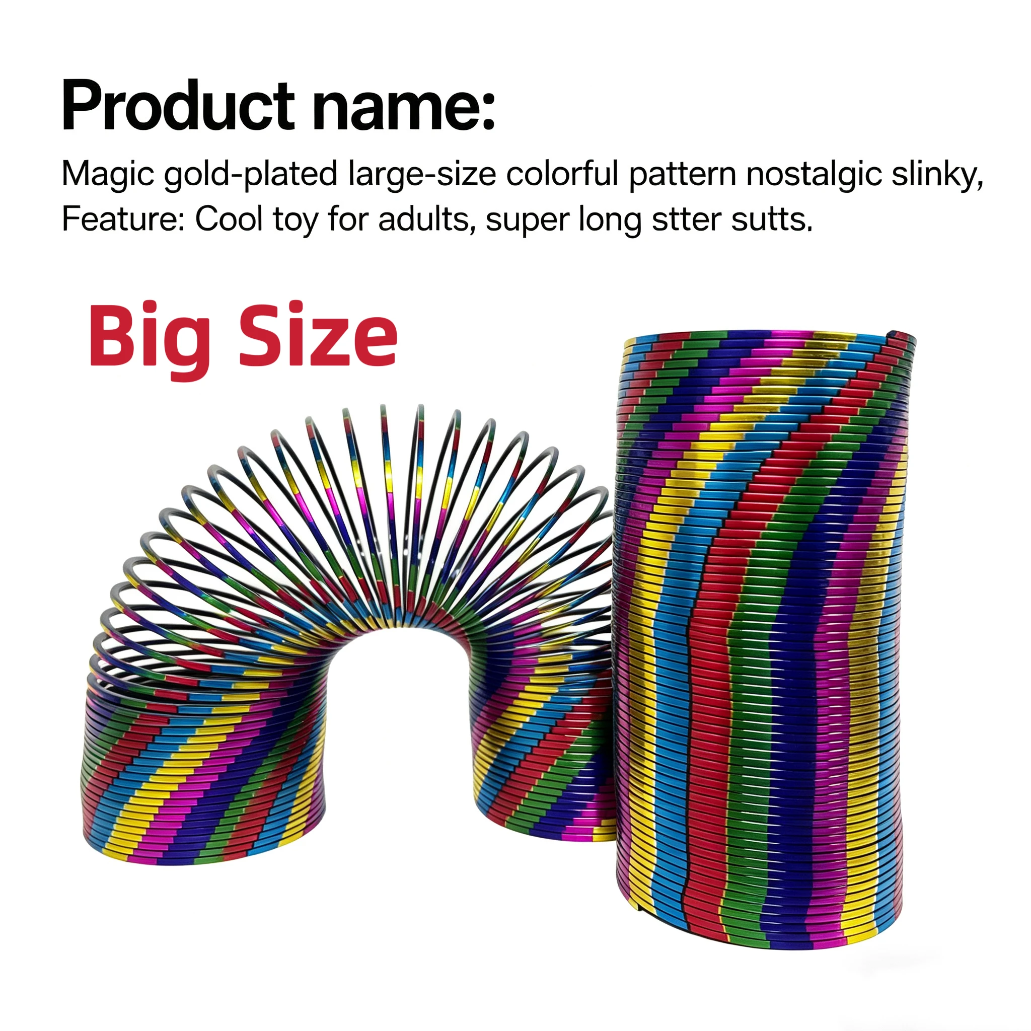 

Детская волшебная радужная пружинка-спираль, эластичная игрушка для снятия стресса, профессиональная балансировочная игрушка для мальчиков и девочек